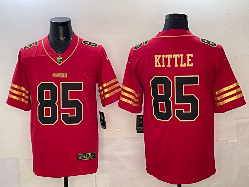 Men 2025 Nike San Francisco 49ers #85 Kittle Red gold Limited NFL Jersey 041->san francisco 49ers->NFL Jersey